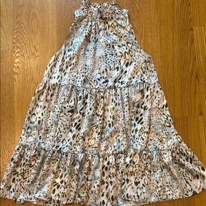 TCEC Leopard Print Dress - Pink and Black